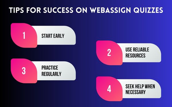 Tips for Success on WebAssign Quizzes
