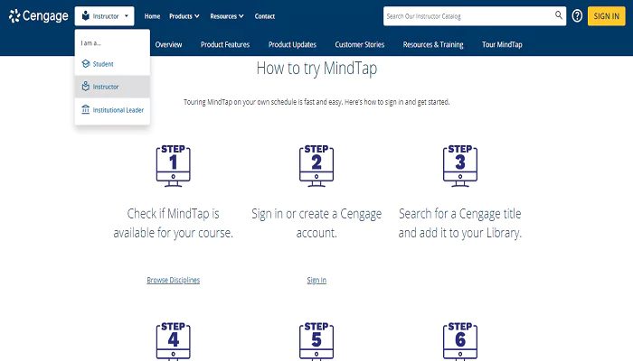 Cengage portal screenshot shows the instructor page for Cengage MindTap Answers